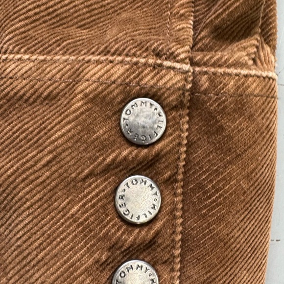 Tommy Hilfiger Women’s Vintage Brown Corduroy Shirt Jacket Shacket Preppy - Picture 4 of 6